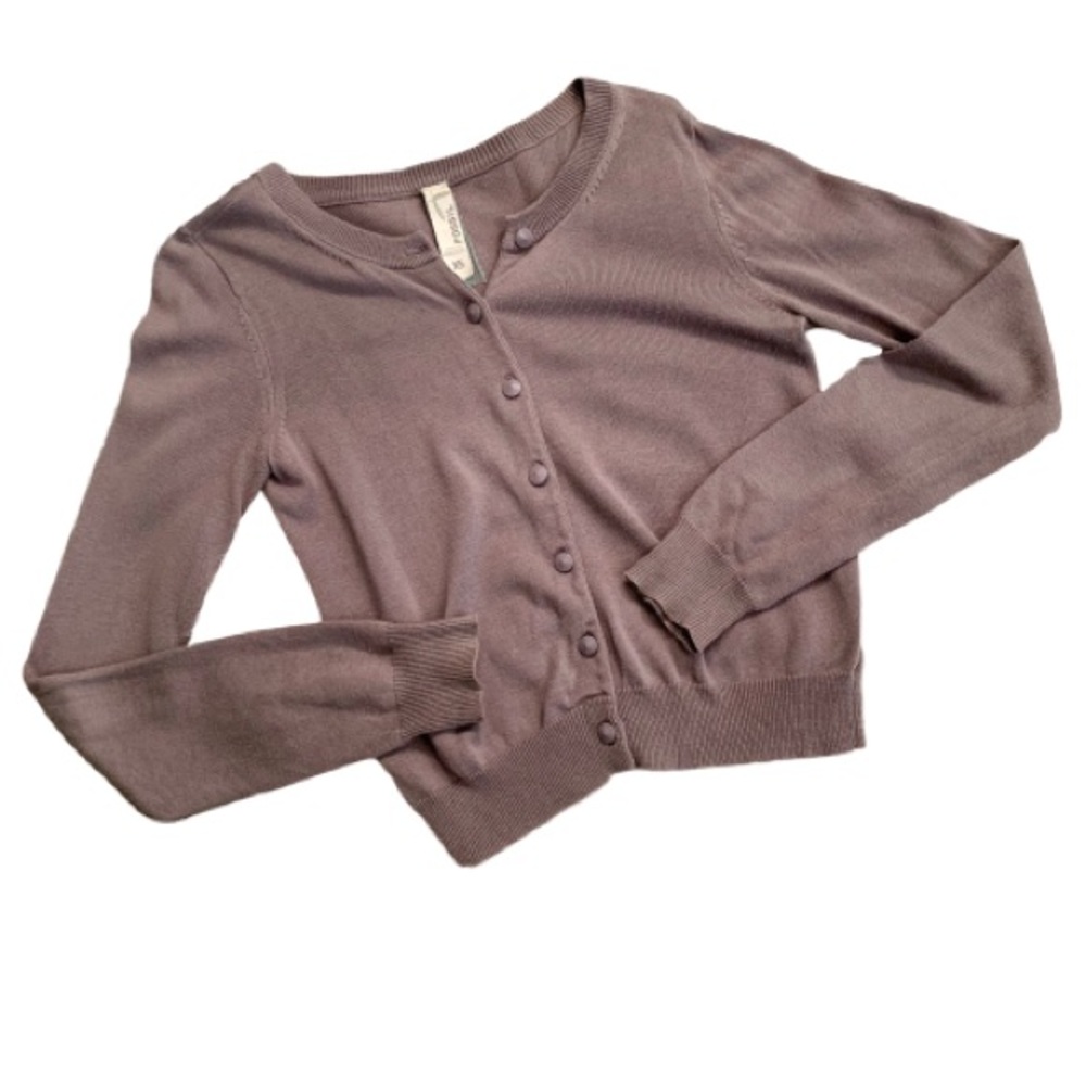 Fossil Gray Button Down Cardigan Size Xs - image 1